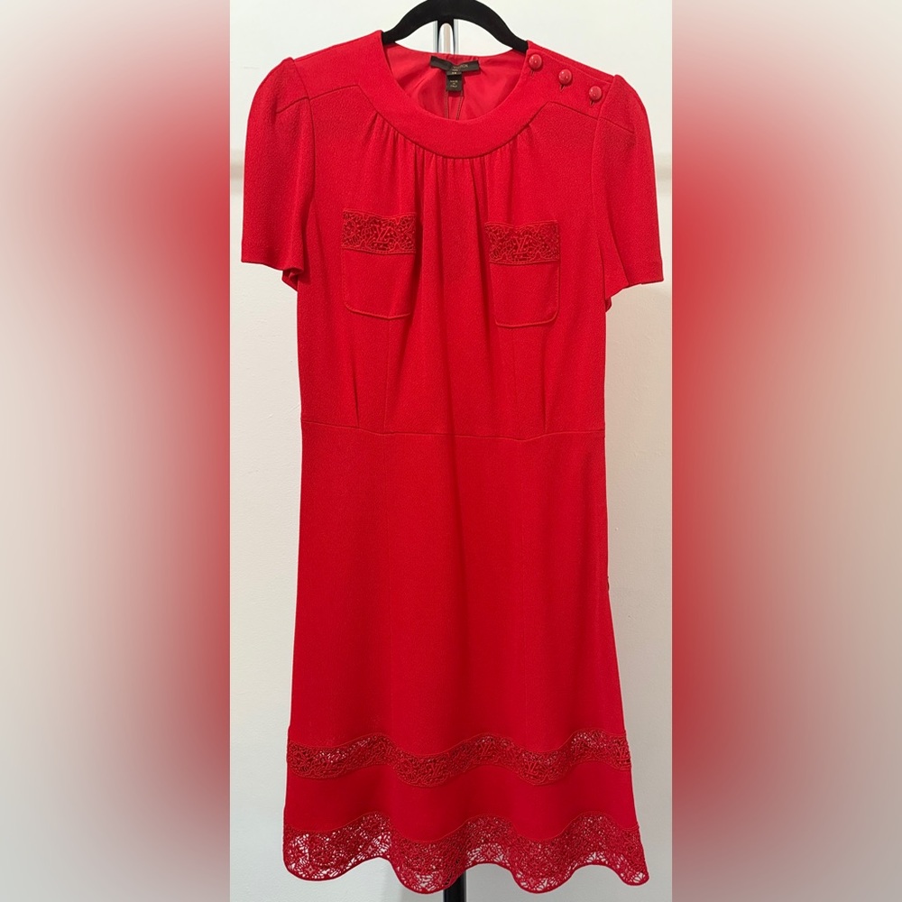 Louis Vuitton Vintage NWT red 2013 Marc Jacobs designed Pre-fall Dress